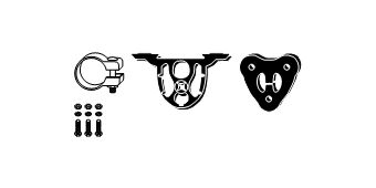 HJS 82 12 2292 Mounting Kit, Exhaust System with Clamp