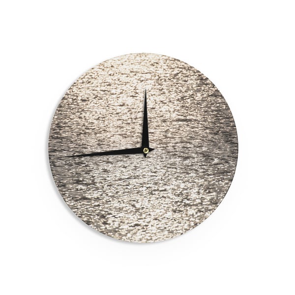 KESS InHouseCatherine McDonald 'Golden Hour' Water Reflection Wall Clock (Golden Hour)