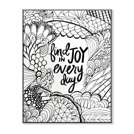 Stupell Industries Find Joy in Every Day Diy Coloring Wall Art, Size: 10 X 0.5 X 15
