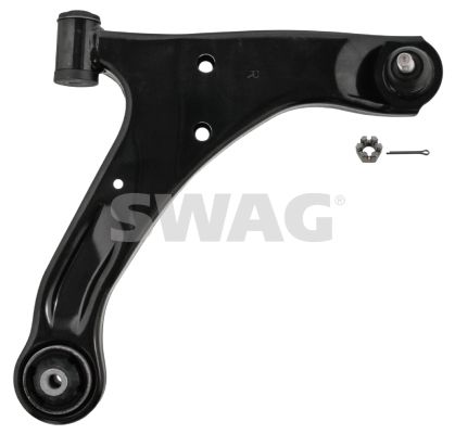 SWAG 84 94 2292 Suspension Arm Front Axle Right, Sheet Steel, Control Arm, with Ball Joint, with Rubber Mounts
