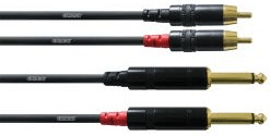 Cordial Cables Unbalanced Dual-Mono Cable, 2x 1/4