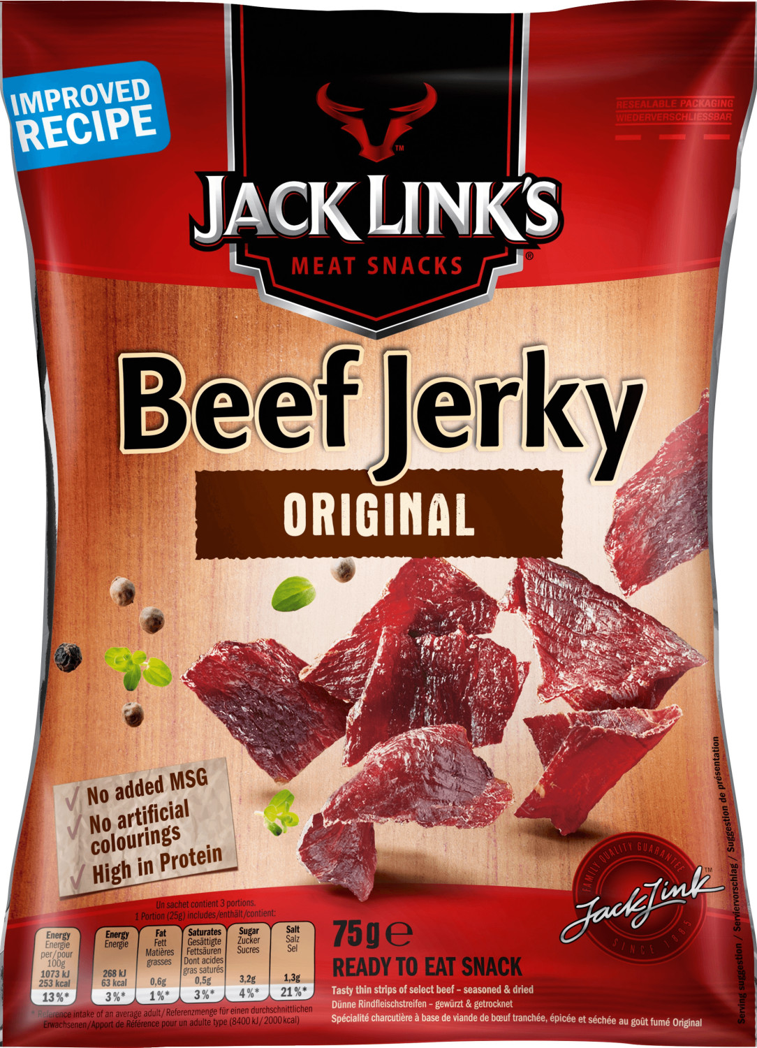 Jack Link's Meat Snacks Beef Jerky Original