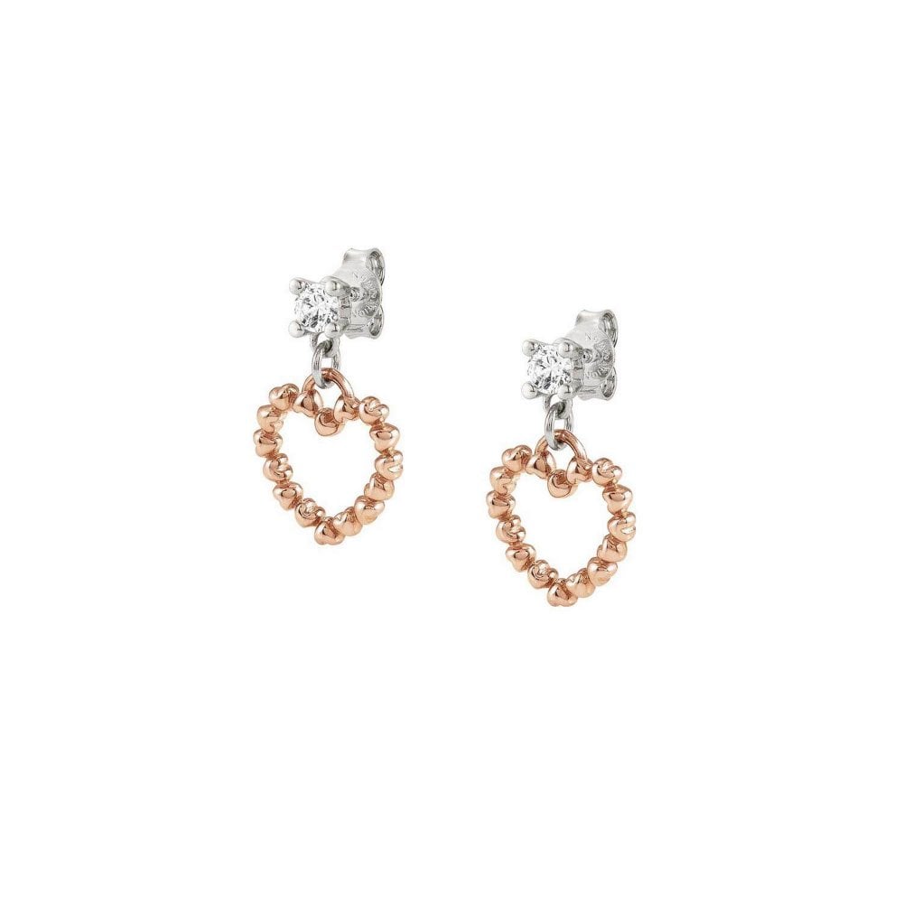 Nomination Rock Love Silver Pending Rose Gold Earrings 147508/011