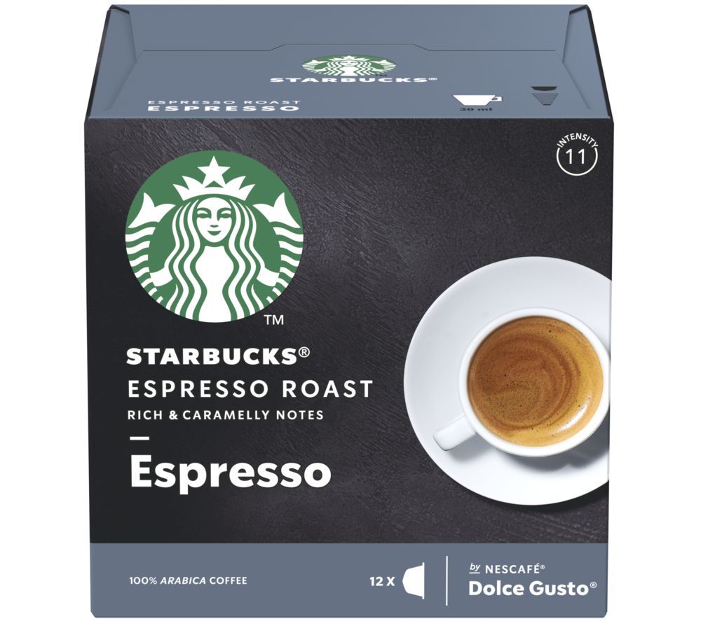 STARBUCKS Dolce Gusto Espresso Roast Coffee Pods - Pack of 12