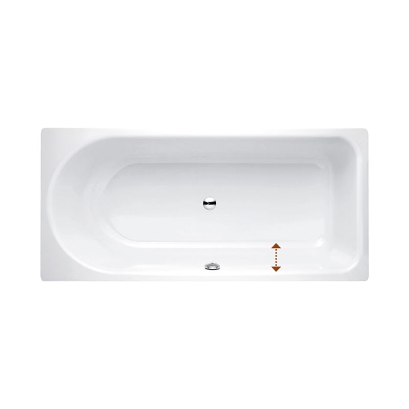 Bette Rechteck-Badewanne Ocean-Lowline 8835, 170x75x38 Cm FE Rechts Berlauf Vorne Wei Glasurplus,  8835-000PLUS