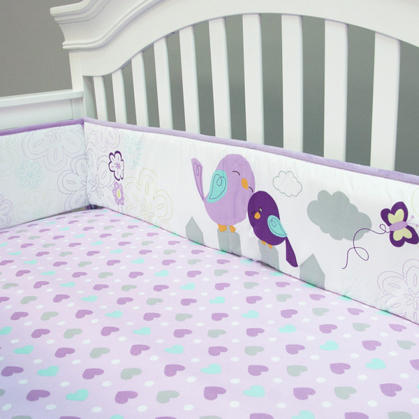Baby's First Love Birds Crib Bumper Set