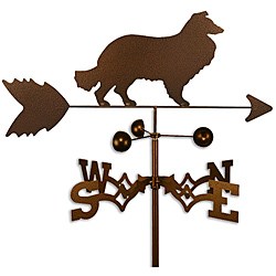 Handmade Collie Dog Copper Weathervane