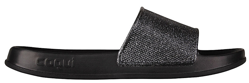 Coqui Kapcie Damskie Tora Black / Silver Brokat 7082-301-2200 (Wielko 37)