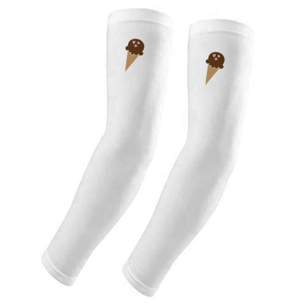 Peanut Chocolate Sweet Ice Cream Arm Sleeves Glove Cover UV Sun Protection