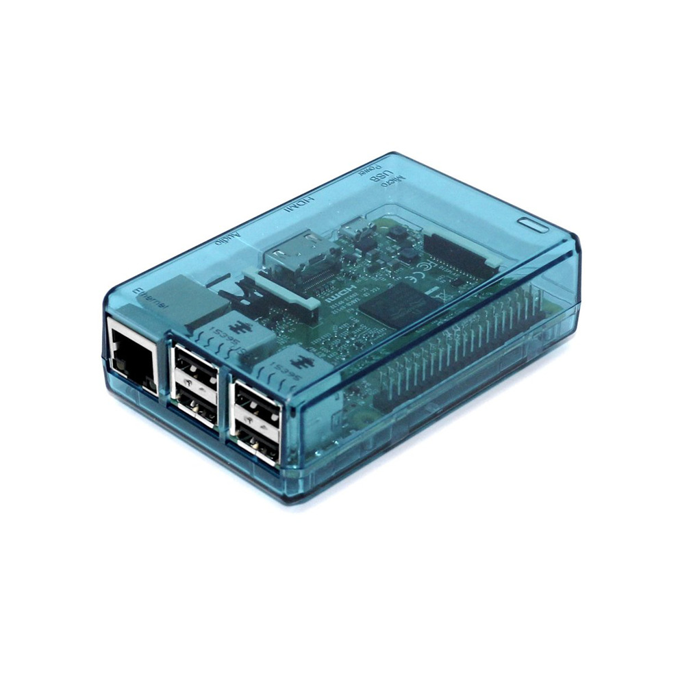 Raspberry Pi 2, 3, 3B+ Closed Case, Blue