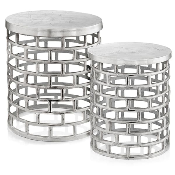 Ladrillo Silver Accent Tables - Set of 2
