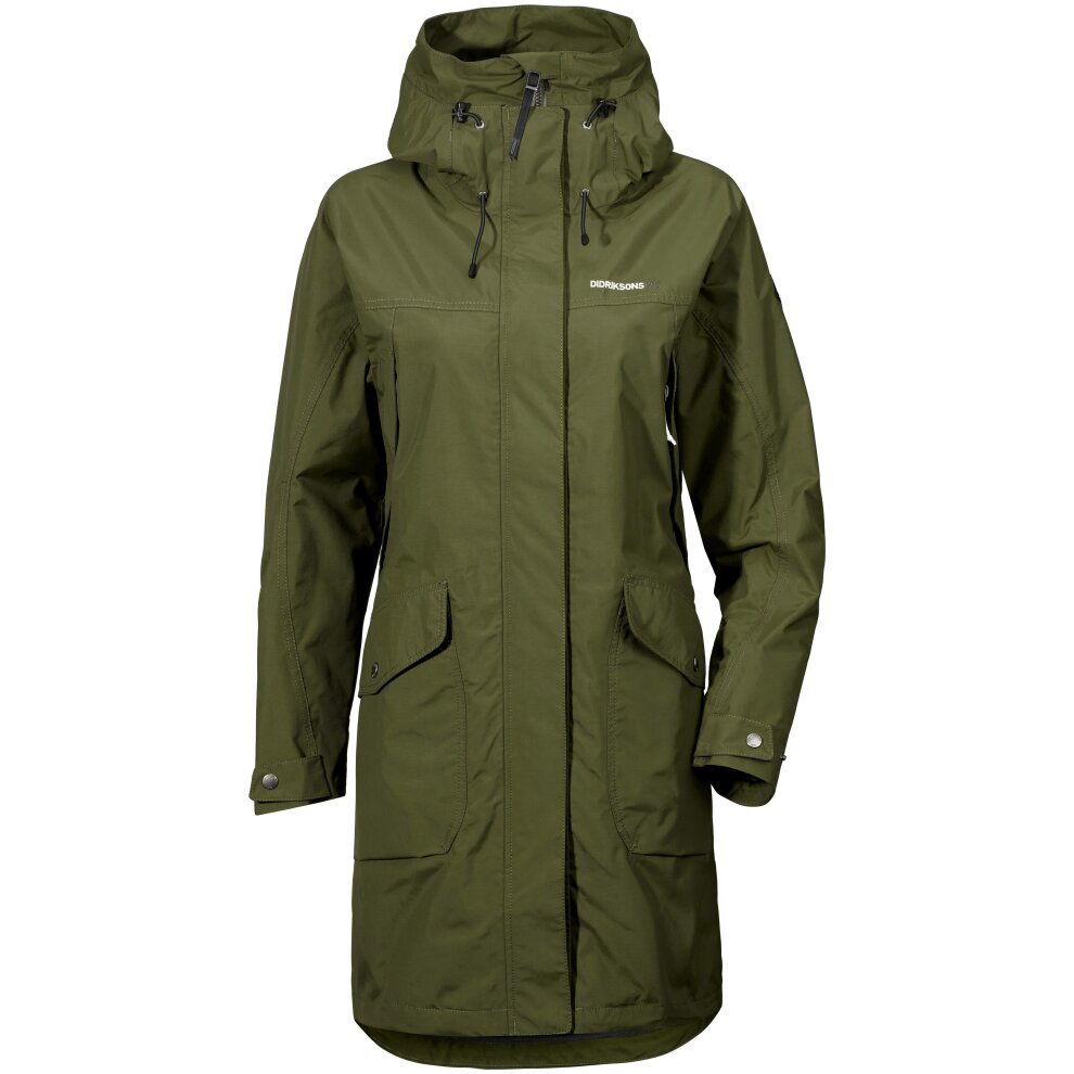 (42 EU (Ladies Size 16 UK), Peat (161)) Didriksons Thelma Womens Parka