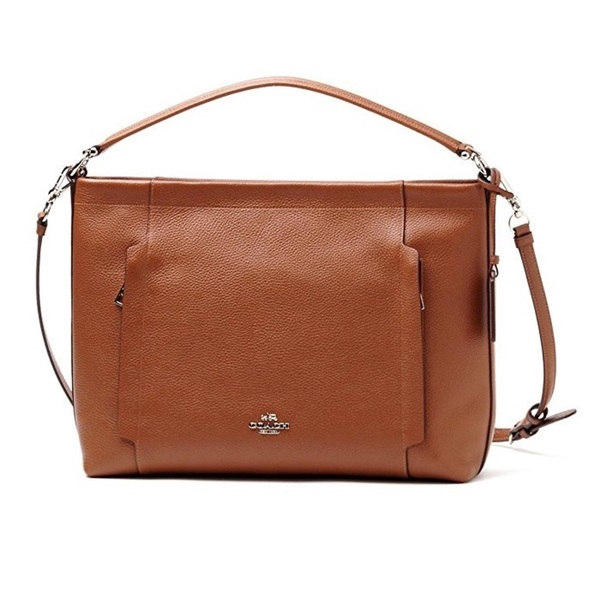 Coach Scout in Pebble Leather Saddle Hobo Shoulder Bag