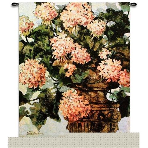 FineArtTapestries 2312-WH Geraniums Wall Tapestry