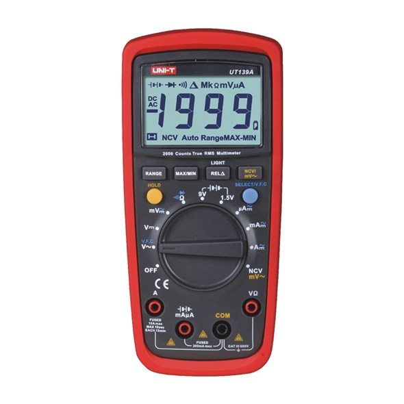 UNI-T 600V 10A Multimeter Digital UNI T UT139 Series 6000 Counts NCV AC DC Current Voltage Meter Resistance Capacitance Tester