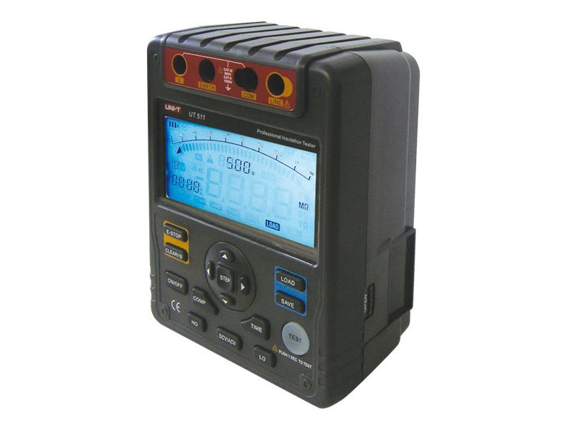 UNI-T Insulation Resistance Tester UT511 1000V Grounding Meter 10GΩ Megohm Tester Auto Range LCD Backlight AC DC Voltmeter