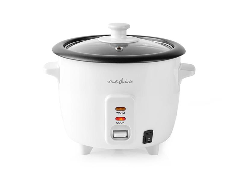 0.6L Rice Cooker & Steamer with Keep-Warm Function, 300W, for 1-2 People, Incl. Steamer Insert