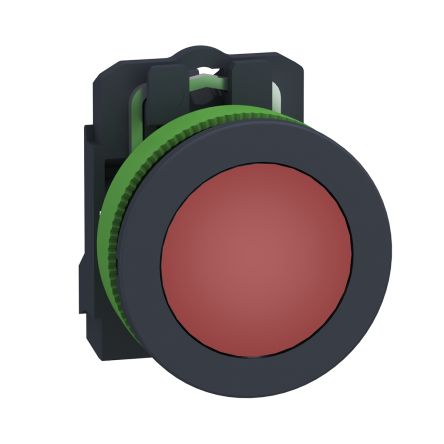 Schneider Electric, XB5, Flush Red LED Pilot Light, 30 Mm Cutout, IP67, IP66, IP69, Round, 19.2 → 30 V Dc, 21.6
