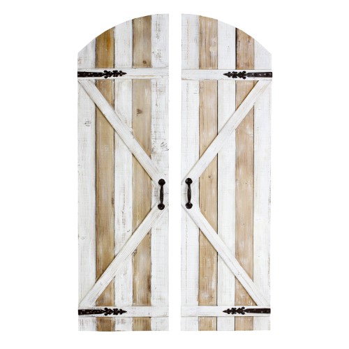 Melrose Farmhouse Doors Wall Decor (Set of 2)