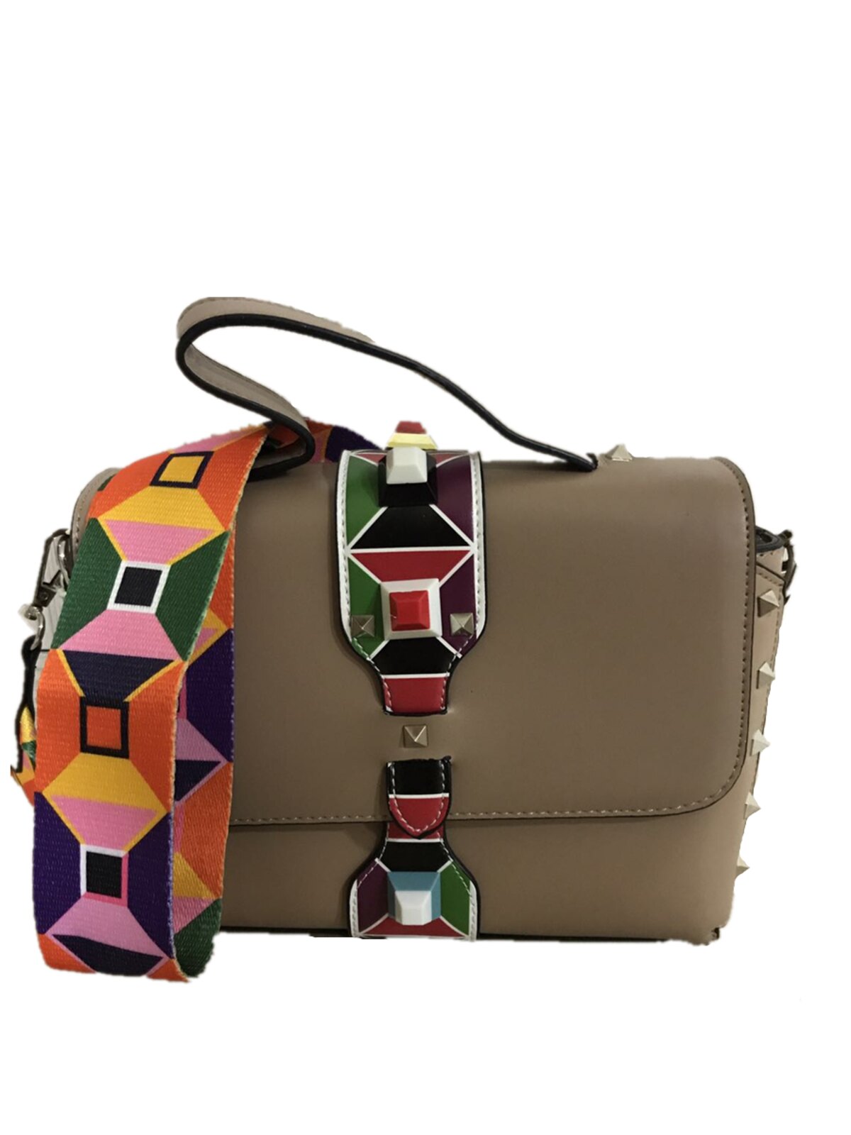 Bolsa SYS Fashion Casual Alça Colorida 8306 Caqui