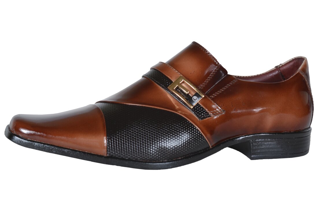 Sapato Social Gofer Dark 0701 Caramelo