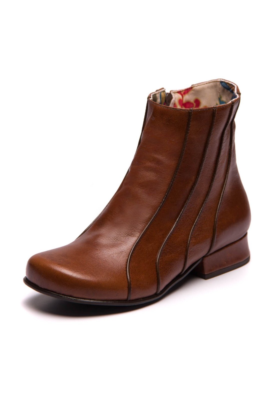 Botinha Em Couro Mary MZQ Jatoba Chocolate 5797