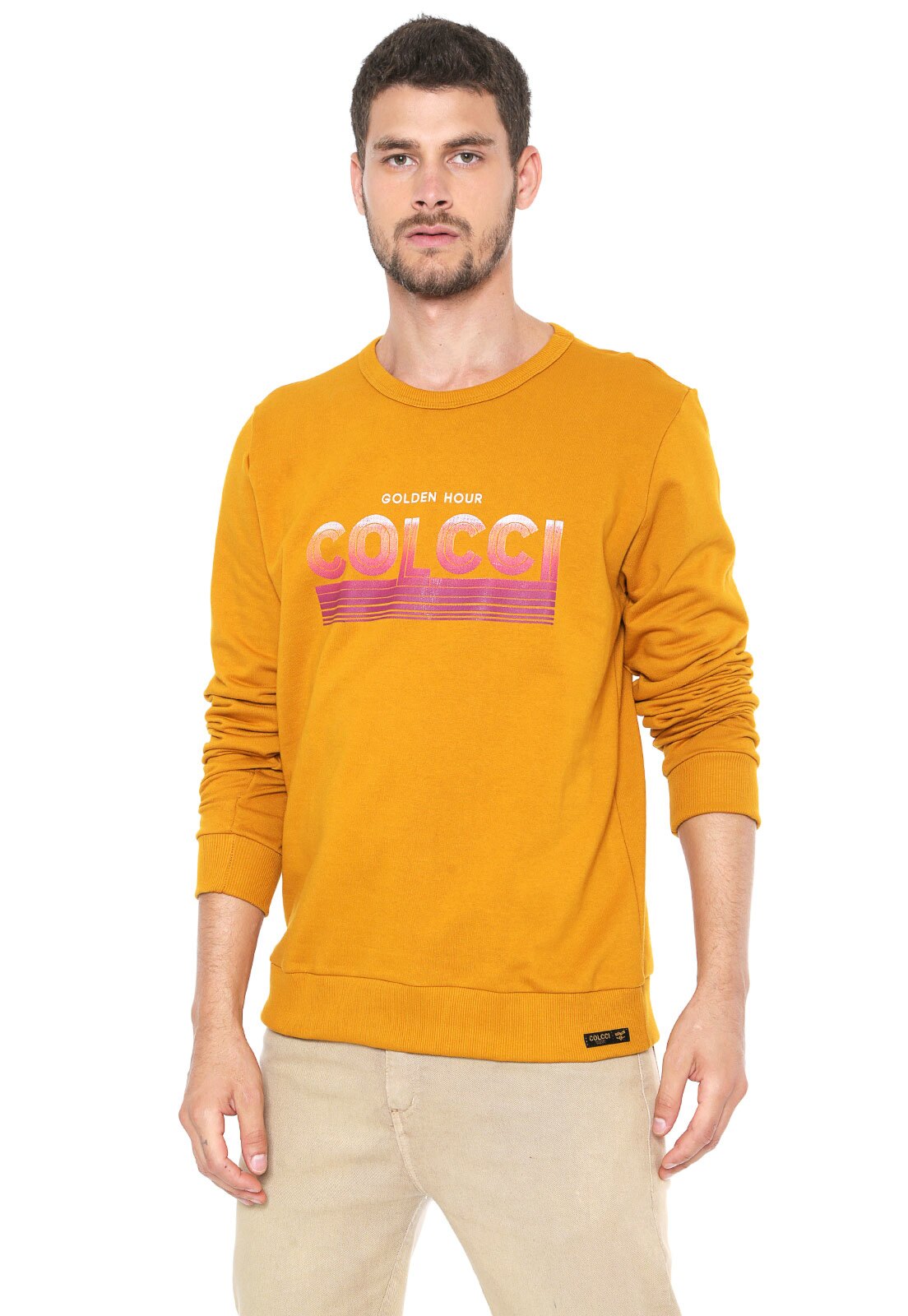 Moletom Fechado Colcci Golden Hour Amarelo
