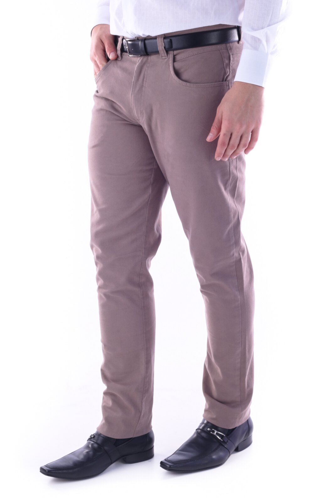 Calça 3034 Sarja Kaki Traymon Modelagem Skinny