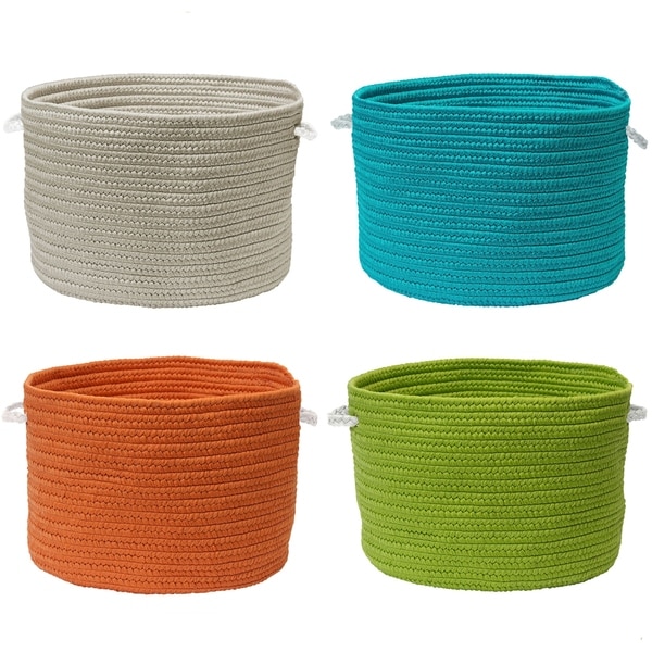 Colonial Mills Kanter Simple-Solids Small 10 X 10 X 8 Storage Basket with Accent Handles