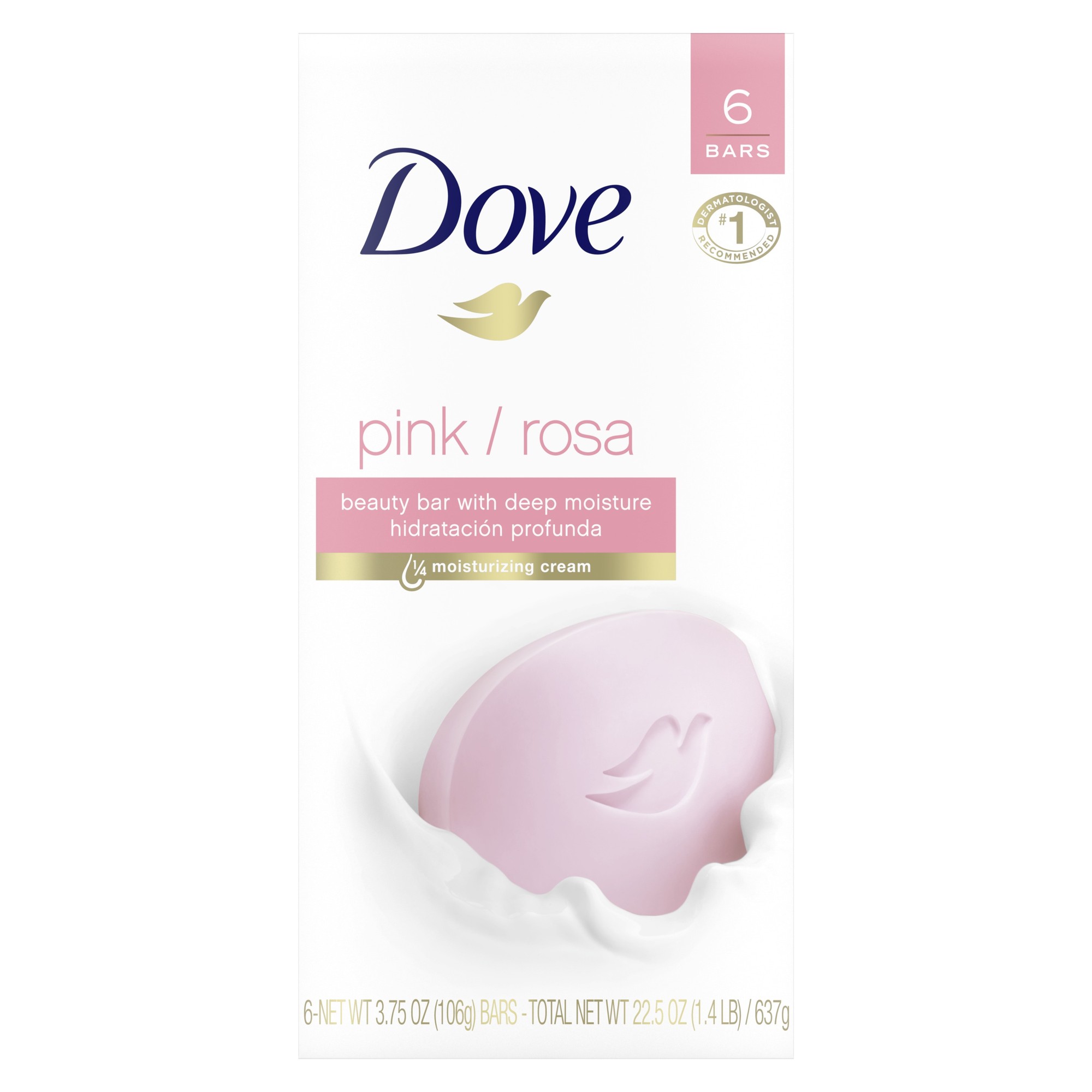Dove Beauty Bar - Pink - 3.75 Oz - 6 Bar