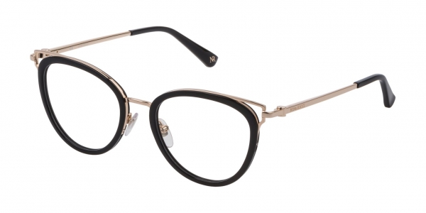 Nina Ricci VNR241 0700 Womenâs Glasses Black Size 51 - Free Lenses - HSA/FSA Insurance - Blue Light Block Available