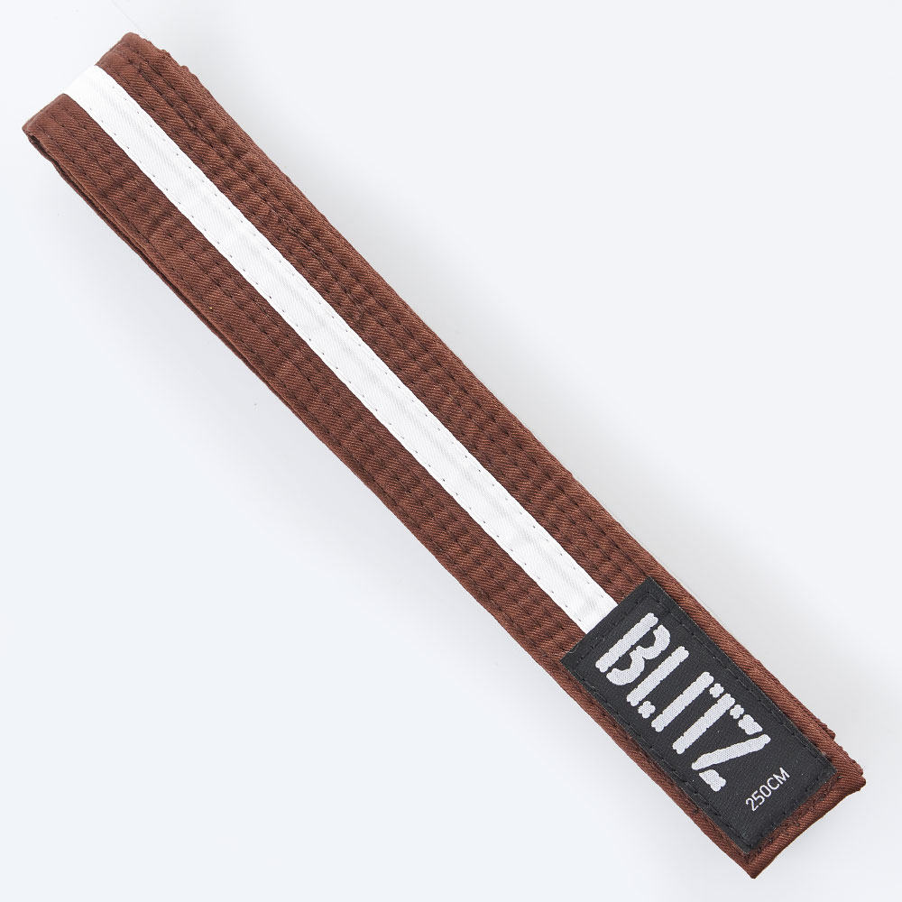 Blitz Colour Belt / White Stripe - Brown / White - 320cm