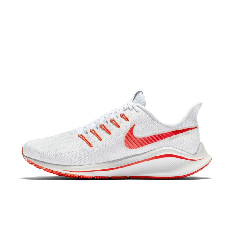 Nike Air Zoom Vomero 14 White/Red Marathon Running Shoes AH7858-101 (Size: US 5)