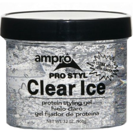 Clear Ice® Ultra Hold Protein Unisex Styling Gel for Resistant Hair Textures  32 Oz