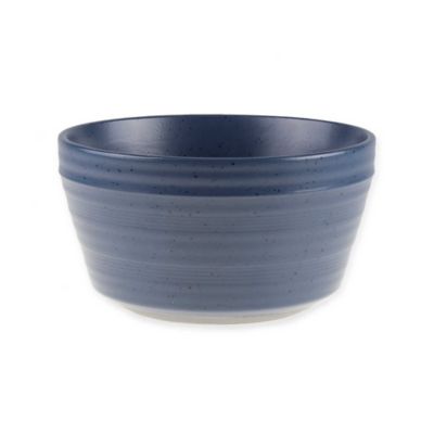 Color blue Gibson - Bee and Willow Milbrook 6 Piece 6 Inch Stoneware Cereal Bowl Set Speckle - Blue