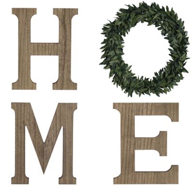 Bee & Willow Home "Home" 24-Inch X 20-Inch Wood Wall Sign in Natural