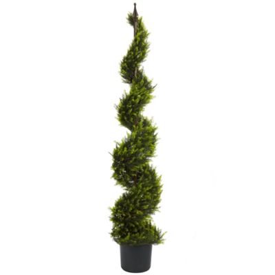 Nearly Natural 5-Foot Cypress Spiral Artificial Tree
