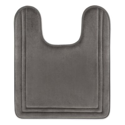 Smart Dry 21" X 24" Memory Foam Contour Bath Mat in Charcoal