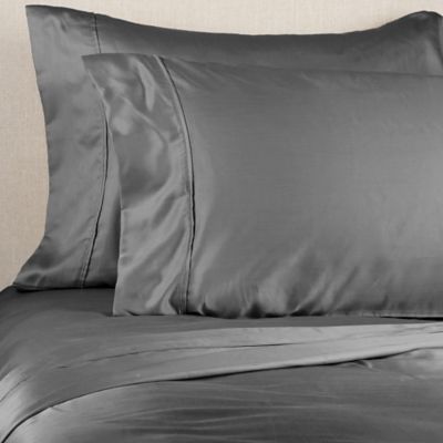 Brookstone BioSense 500-Thread-Count Lyocell Queen Sheet Set in Charcoal
