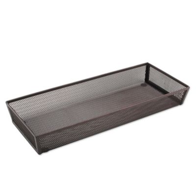 ORG Mesh 6-Inch X 15-Inch Oblong Kitchen Drawer Organizer in Bronze