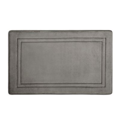 Smart Dry 21" X 34" Memory Foam Bath Mat in Charcoal