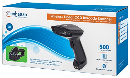 Manhattan Wireless Linear Handheld CCD Barcode Scanner. Bluetooth. 500 thumbnail