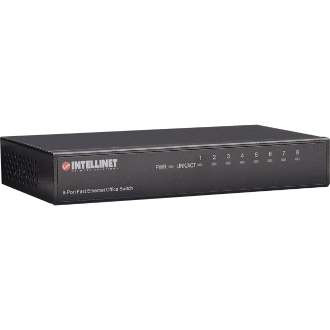 Intellinet 8-Port Fast Ethernet Office Switch  Metal Housing