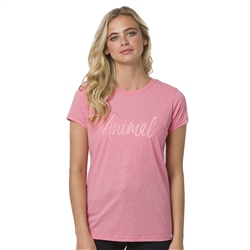 Animal Reel Me in Womens Tee - Pink