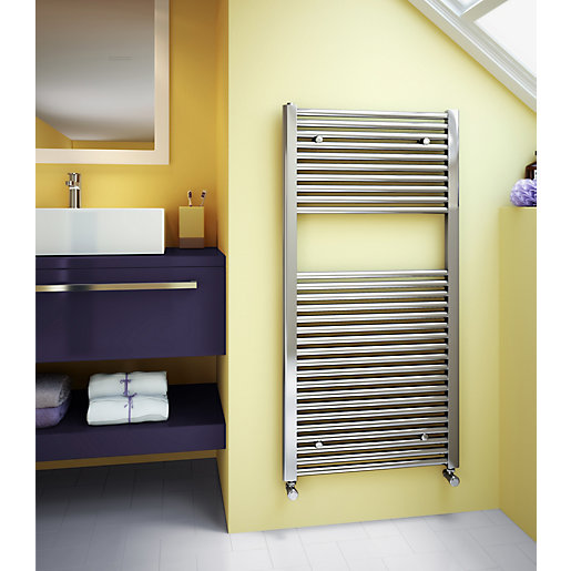 Stelrad Classic Towel Rail 1744 X 600mm Chrome Straight 142769