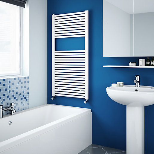 Stelrad Classic Towel Rail 1744 X 600mm White Straight 148075