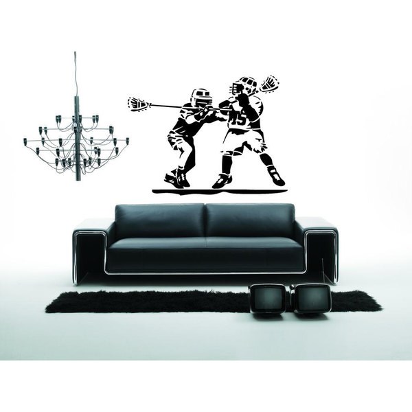 Black Lacrosse Vinyl Wall Art