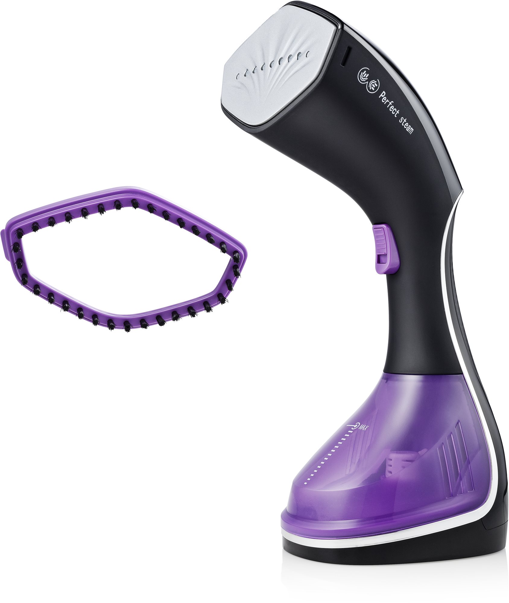 Tristar ST-8921 Tragbarer Kleidungsdampfer - Tragbare Dampfbürste - 0,26 L - 0,75 Min - Schwarz - Violett - Weiß - Berührung - 25 G/min (ST-8921)