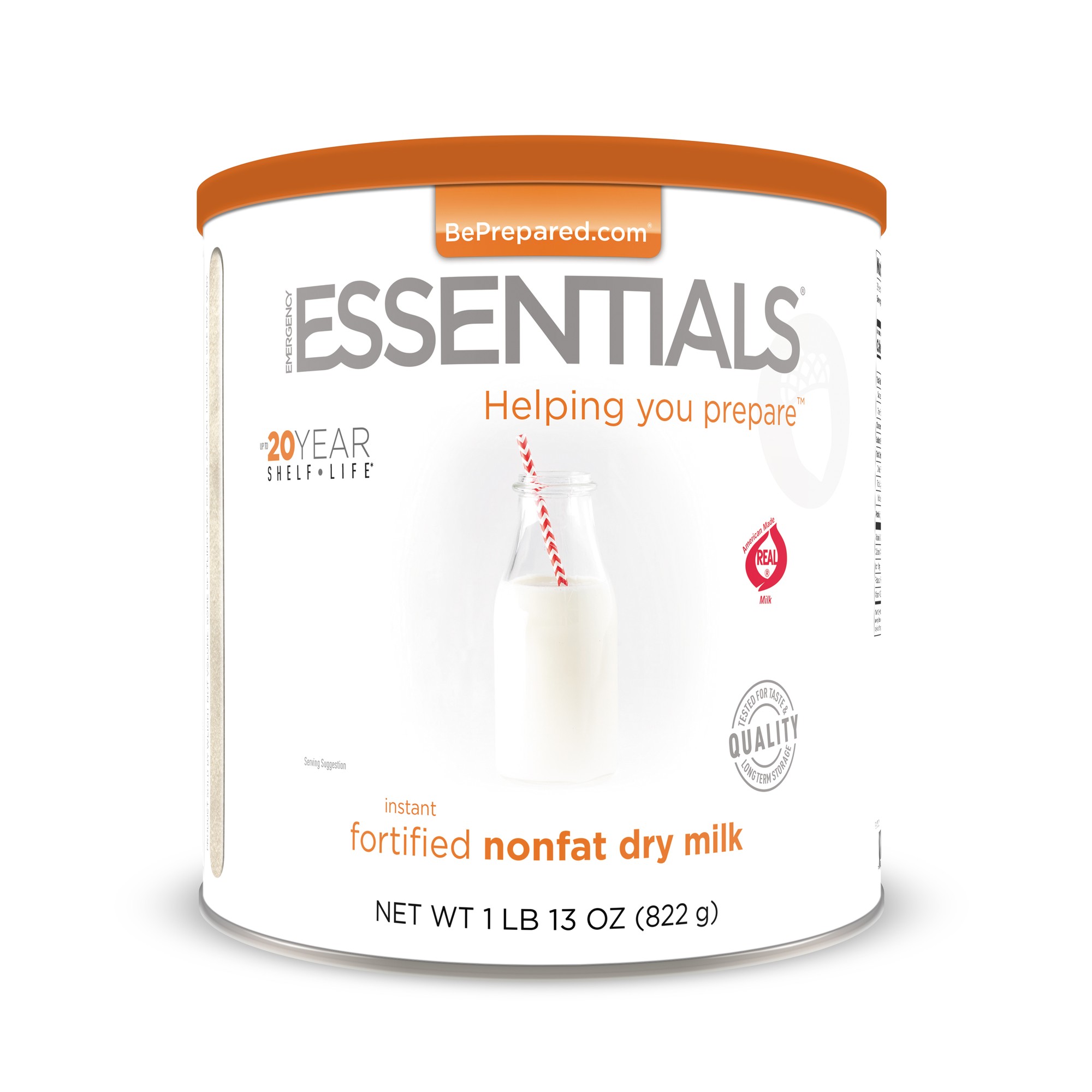 Emergency Essentials Food Instant Nonfat Fortified Dry Milk, Large Can