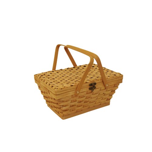 Wald Imports 14-inch Woodchip Picnic Basket
